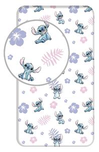 Napínacia bavlnená detská plachta na jednolôžko 90x200 cm Lilo and Stitch – Jerry Fabrics