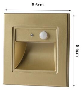 Brilagi - LED Schodiskové svietidlo so senzorom STEP LIGHT LED/1,5W/230V IP44 zlaté