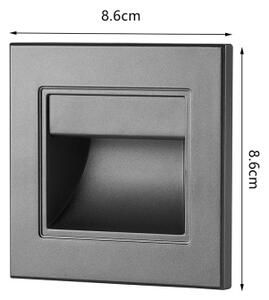 Brilagi - LED schodiskové svietidlo STEP LIGHT LED/1,5W/230V IP44 antracit
