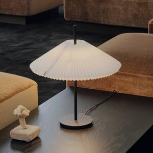 New Works Stolová LED lampa Nebra, čierna/biela, 45 cm, textil, Čierna, Obývacia izba / jedáleň, kov, Dizajn, Stojacie svietidlo