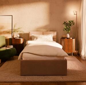 Čalúnená posteľ BORGO Velvet 90×200 cm modrá