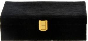HOMESTYLING Šperkovnica so zrkadlom 25x16 cm čierna KO-HZ1810060