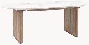 Oválny jedálenský stôl Marmo, 200 x 90 cm