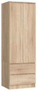 Šatníková skriňa so šuplíkmi 60 cm WREN - dub sonoma