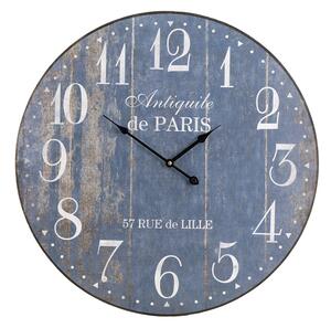 EXCELLENT Hodiny nástenné Retro Vintage 60 cm PARIS modré KO-Y36000050pamo