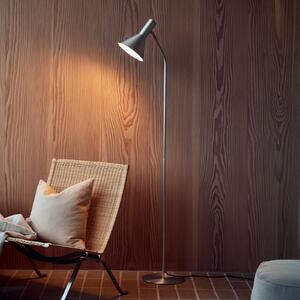 FRANDSEN Stojacia lampa Lyss, hliníková farba, kov, 150 cm, E27, Hliník / sivá / zinok, Obývacia izba / jedáleň, Hliník, Dizajn, Stojaca lampa