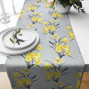Ervi bavlnený behúň na stôl - žlté kosatce