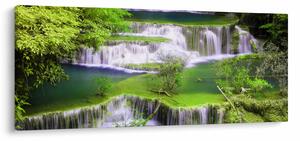 Obrázok - Vodopády Huay Mae Khamin, Kanchanaburi, Thajsko (120x50 cm)