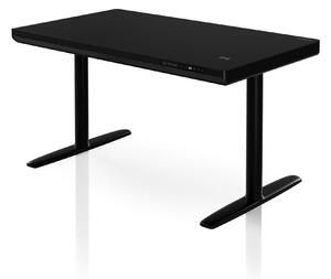 Elektrický písací stôl sit-stand so zásuvkou a bezdrôtovou nabíjačkou Qi čierny, 1200 mm: ELLIS