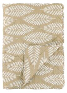 Prešívaný bavlnený prehoz Tropical Leaf 130 x 180 cm