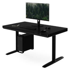 Elektrický písací stôl sit-stand so zásuvkou a bezdrôtovou nabíjačkou Qi čierny, 1200 mm: ELLIS