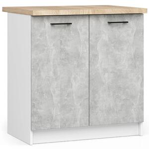 Dolná kuchynská skrinka 80 cm VERMINA - biela / betón