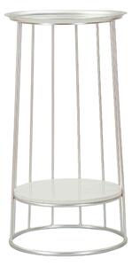 KONFERENČNÝ STOLÍK, strieborná, kov, kameň, 40/76/40 cm - Stolíky do obývačky, Online Only