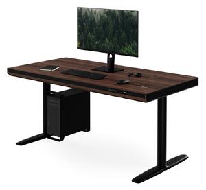 Elektrický písací stôl sit-stand so zásuvkou a bezdrôtovou nabíjačkou Qi čierny/orech, 1400 mm: ELLIS