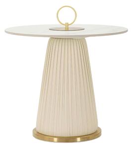 KONFERENČNÝ STOLÍK, krémová, biela, zlatá, kov, plast, keramika, 50/60 cm - Stolíky do obývačky, Online Only