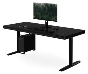 Elektrický písací stôl sit-stand so zásuvkou a bezdrôtovou nabíjačkou Qi čierny, 1600 mm: ELLIS