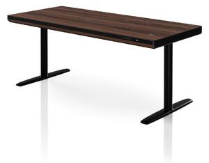 Elektrický písací stôl sit-stand so zásuvkou a bezdrôtovou nabíjačkou Qi čierny/orech, 1600 mm: ELLIS