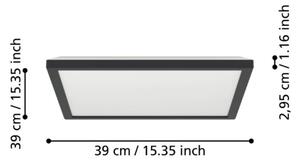 Eglo 901443-LED Kúpeľňové stropné svietidlo ROVITO 17,6W/230V 39x39cm IP44 čierna