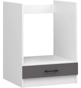 Sporáková skrinka 60 cm VERMINA - biela / šedá