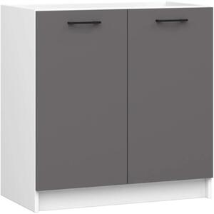 Drezová skrinka 80 cm VERMINA - biela / šedá