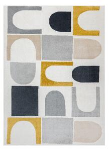 Dywany Łuszczów , Kusový koberec Fusion 0213 white/yellow, 80x150, viacfarebná, kancelária