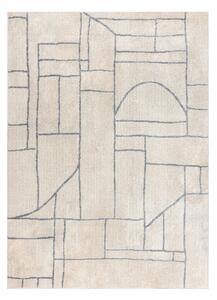 Dywany Łuszczów , Kusový koberec Fusion 0806 cream/l. grey, 80x150, biela, kancelária