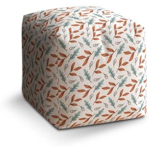 Sablio Taburet Cube Lesná mozaika - 40x40x40 cm