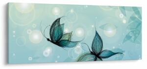 Obraz - Modré motýliky (120x50 cm)