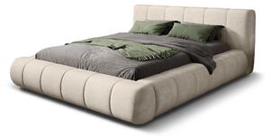Manželská čalúnená posteľ s úložným priestorom Viglo 140x200 - béžová