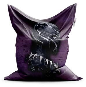 Sablio Sedací vak BLACK PANTHER z profilu Fialový hmlistý - 150x100 cm