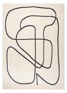 Dywany Łuszczów , Kusový koberec Fusion 8297 cream/dark grey, 80x150, biela, kancelária