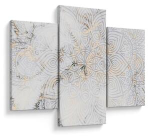 Obraz bielej mandaly (90x60 cm)