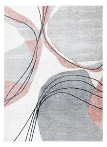 Dywany Łuszczów , Kusový koberec Fusion 5868 white/dark pink, 120x170, ružová, kancelária