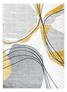 Dywany Łuszczów , Kusový koberec Fusion 5868 white/yellow, 80x150, šedá, kancelária