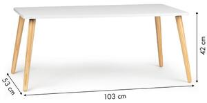 Bestent Konferenčný stolík White Edge 100cm