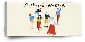 Sablio Obraz Seriál Priatelia FRIENDS Postavy - 110x50 cm