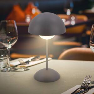 LED stolová lampa Kugle, antracitová, kov, IP44, stmievateľné, 1000 lm