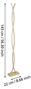 Eglo 901107 - LED stojacia lampa LASANA LED/36W/230V zlatá