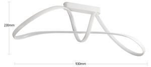 Brilagi-LED Stmievateľné prisadené svietidlo TWISTER LED/60W/230V 3000-6000K biela + diaľkové ovládanie