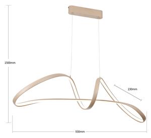Brilagi-LED Stmievateľný luster na lanku TWISTER LED/60W/230V 3000-6000K béžová+DO