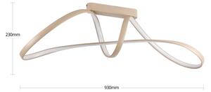 Brilagi-LED Stmievateľný prísadený luster TWISTER LED/60W/230V 3000-6000K béžový + diaľkové ovládanie