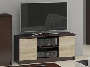 TV stolík YMARIN - wenge / dub sonoma