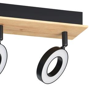 Eglo 901204 - LED bodové svietidlo RIELVES 3xLED/4,2W/230V čierna/hnedá