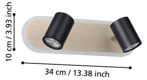 Eglo 901632 - LED Bodové svietidlo RIMBOCCHI LED/12W/230V hnedá/čierna