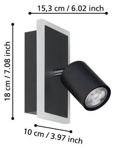 Eglo 901634 - LED nástenné bodové svietidlo RIMBOCCHI LED/7W/230V čierne