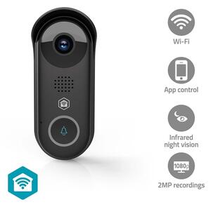 Nedis WIFICDP11BK - Inteligentný videozvonček so senzorom 5V Full HD 1080p IP54 Wi-Fi Tuya