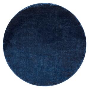 Dywany Łuszczów , Kusový koberec Visco Rabbit Dark blue 10 kruh, 120x120 (priemer) kruh, modrá, detská izba