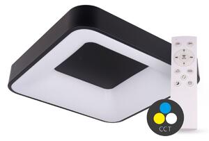 SMART TUYA Čierne LED stropné svietidlo hranaté 500x500mm 48W CCT s DO – LED lustre a svietidlá > LED stropné svietidlá