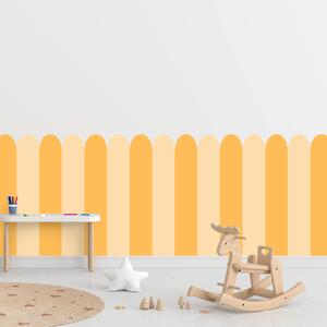 PIPPER. Textilná samolepiaca tapeta - Oblúk - Žltá farba Farba: Kombinácia, Veľkosť: 100 cm