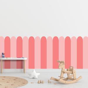 PIPPER. Textilná samolepiaca tapeta - Oblúk - Ružová farba Farba: Kombinácia, Veľkosť: 100 cm